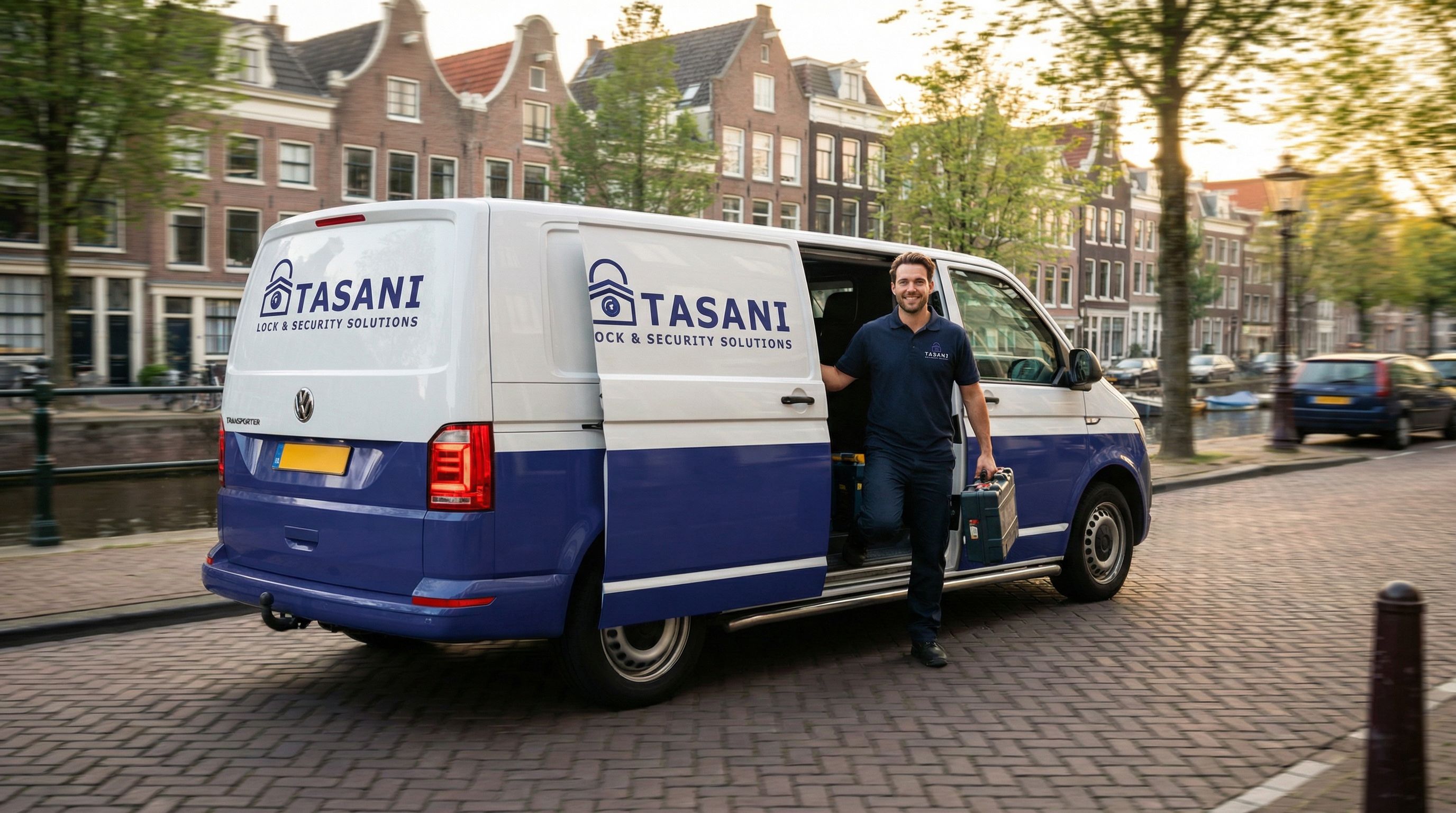 Tasani monteur onderweg