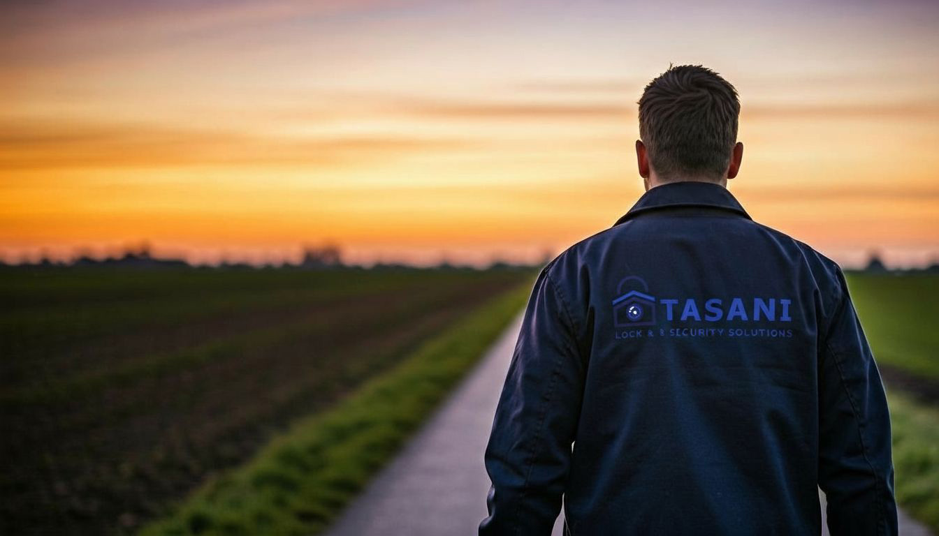 Tasani Solutions medewerker loopt richting de horizon