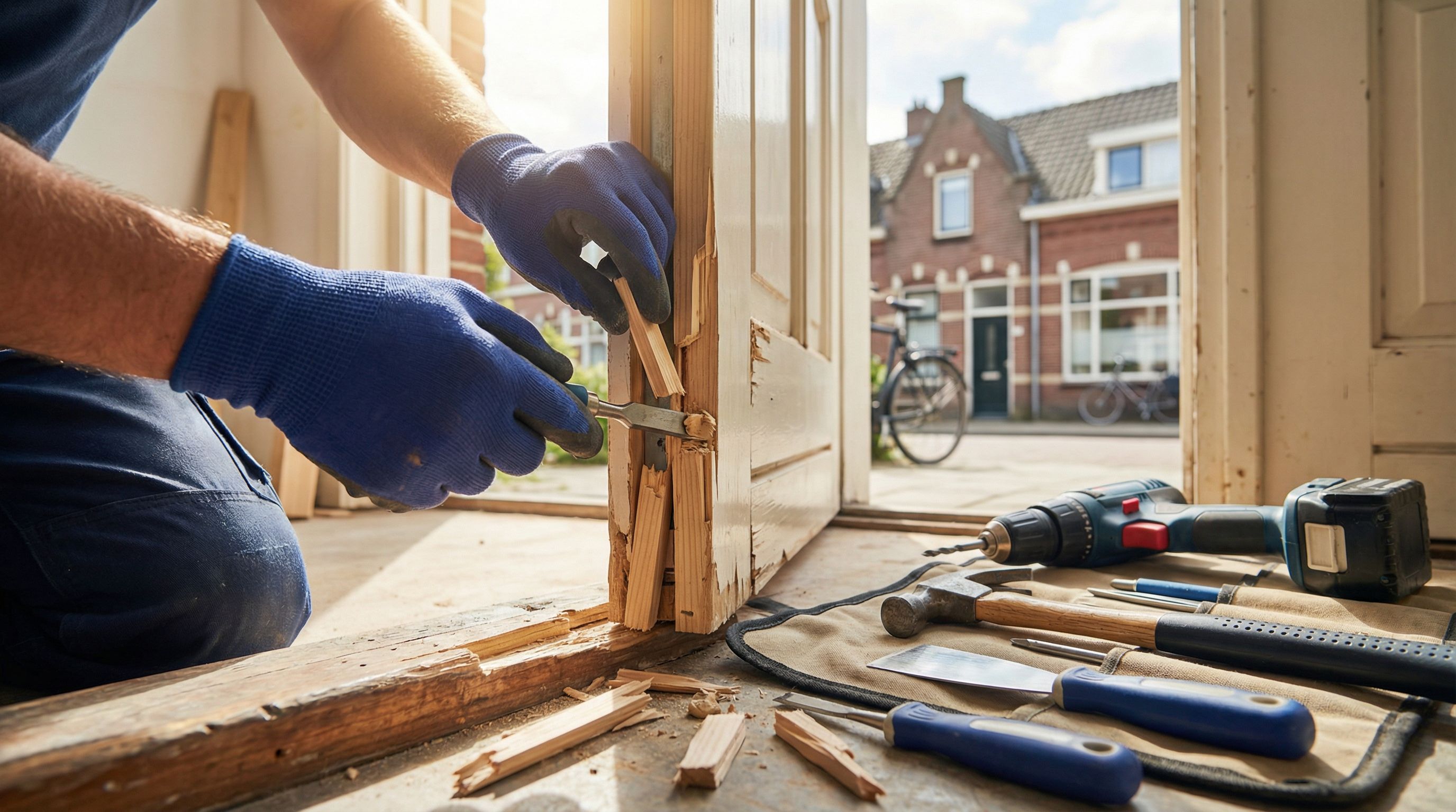 Reparatie van geforceerde deur