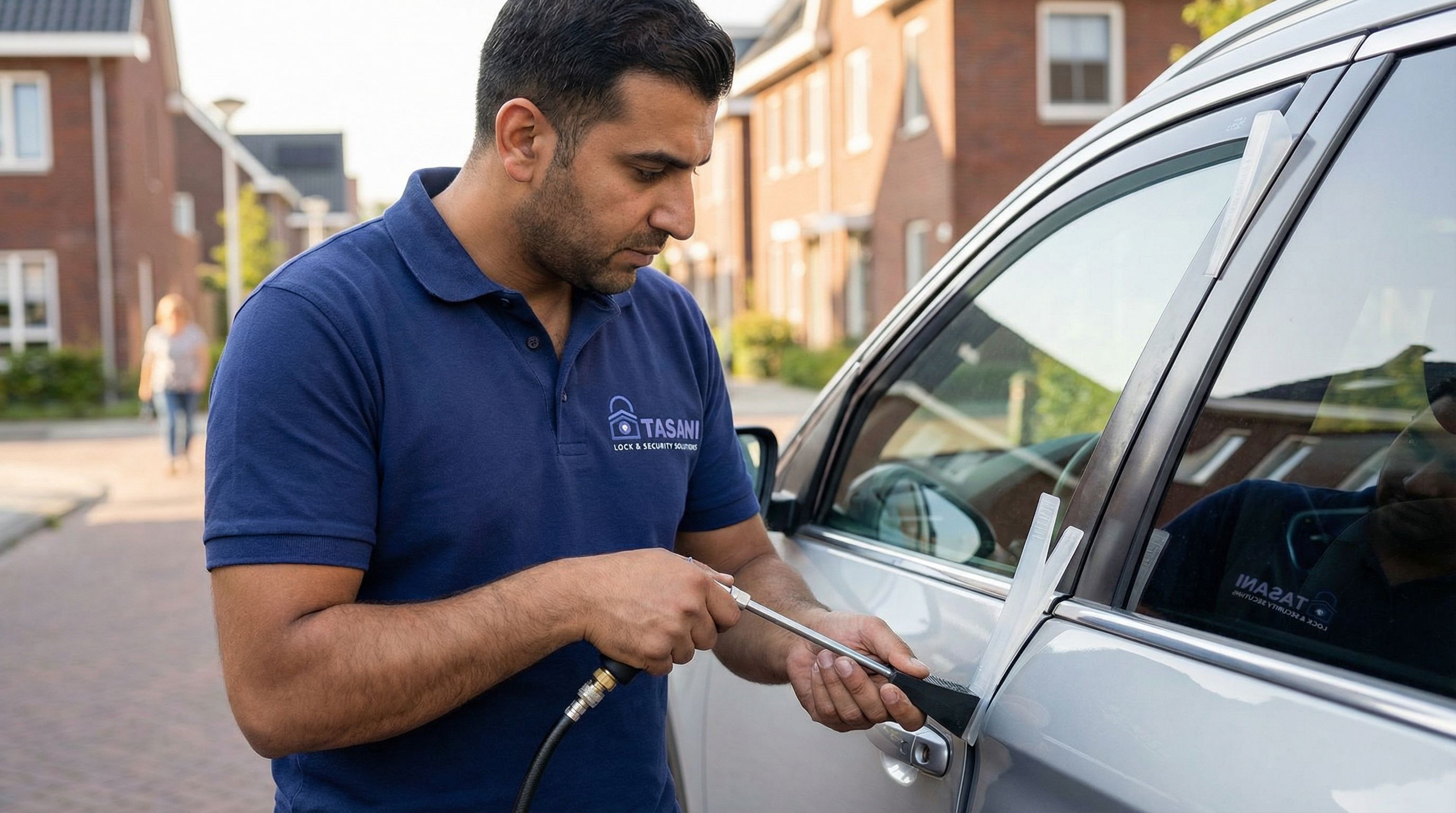 Auto wordt geopend door specialist