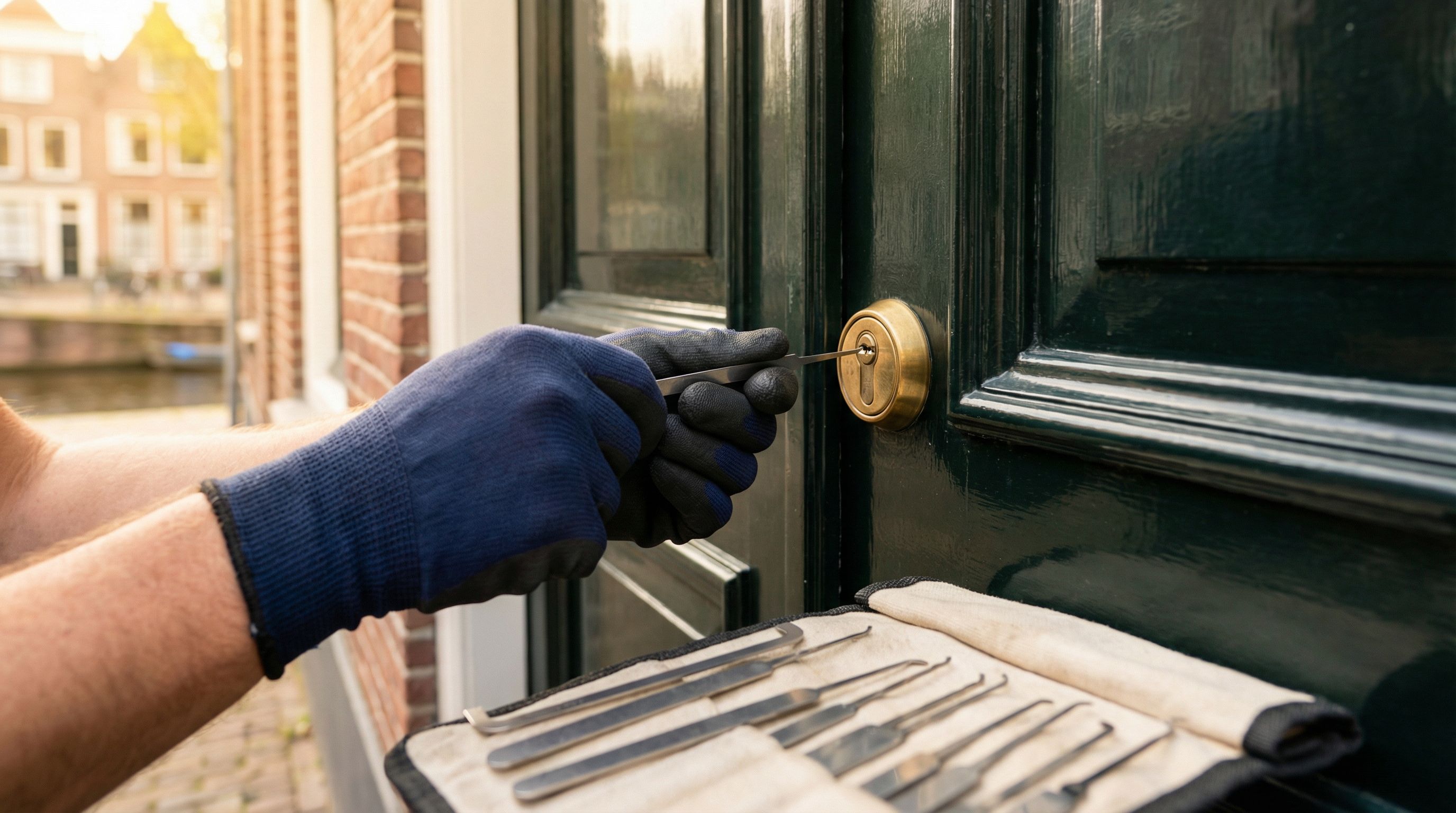 Slotenmaker opent huisdeur