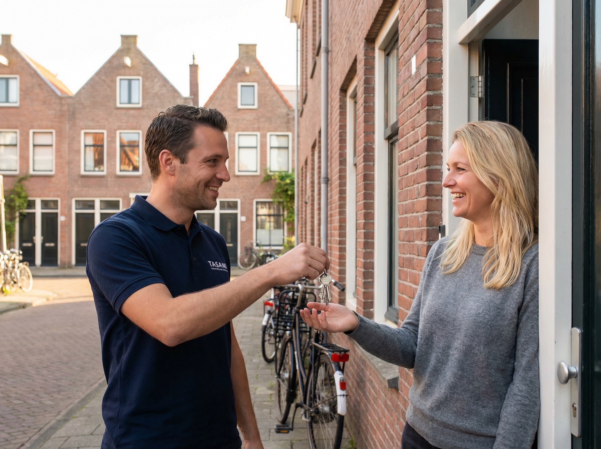 Professionele slotenmaker installeert nieuw slot